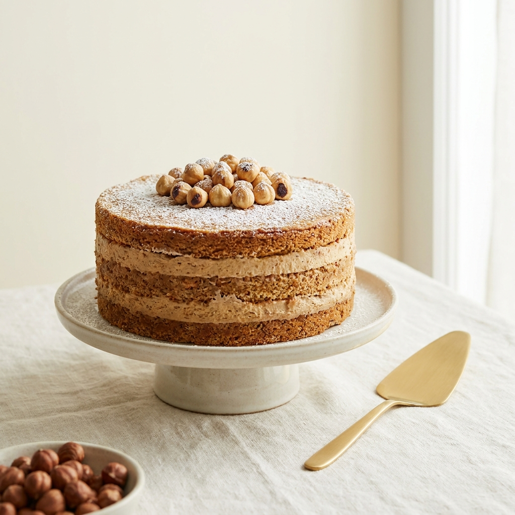 Hazelnut crunch cake