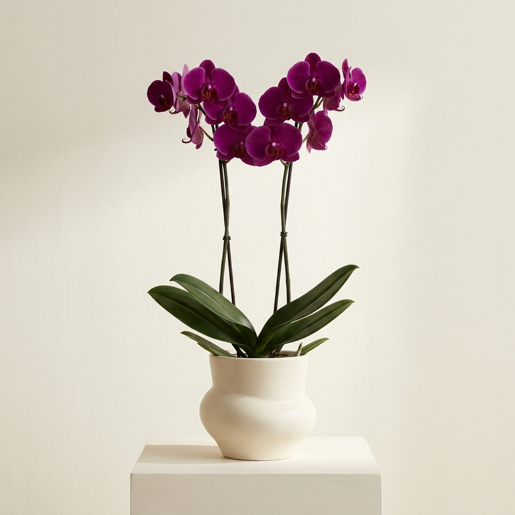 Purple orchid plant