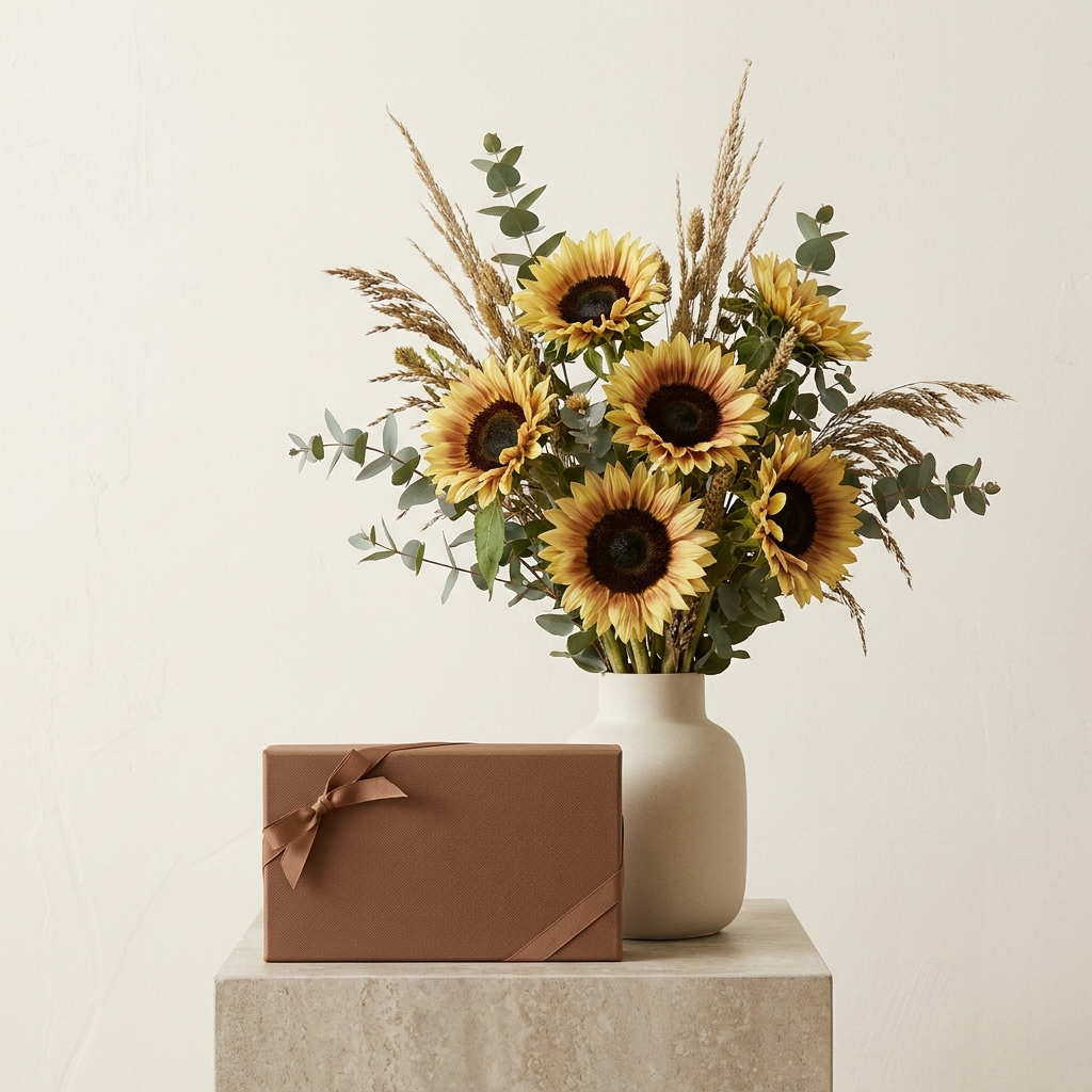 Sunflowers and Chocolate Combo