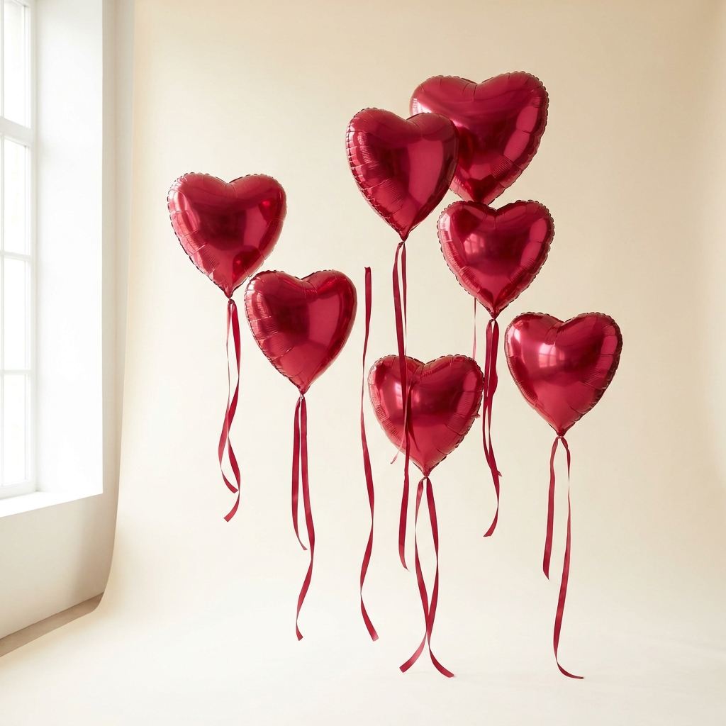 Heart shape foil balloons