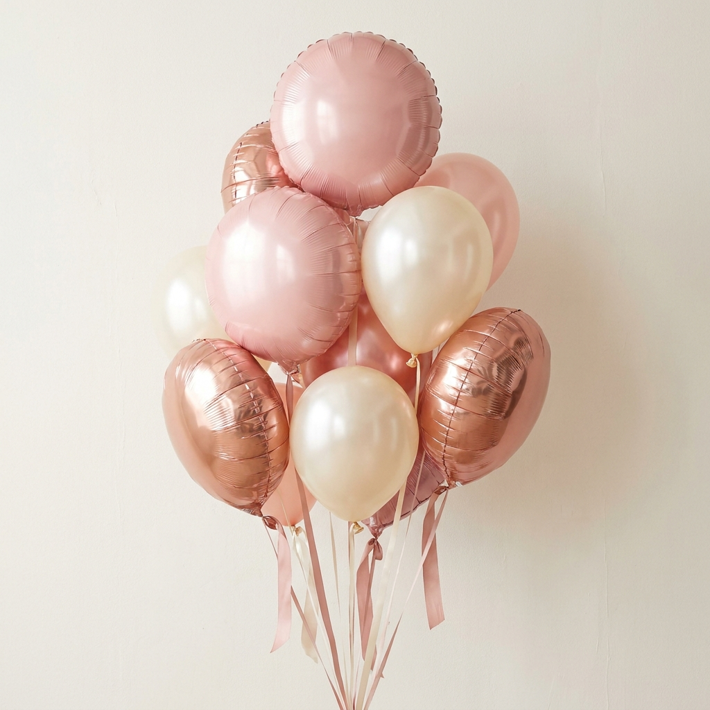 Baby girl pink foil balloons
