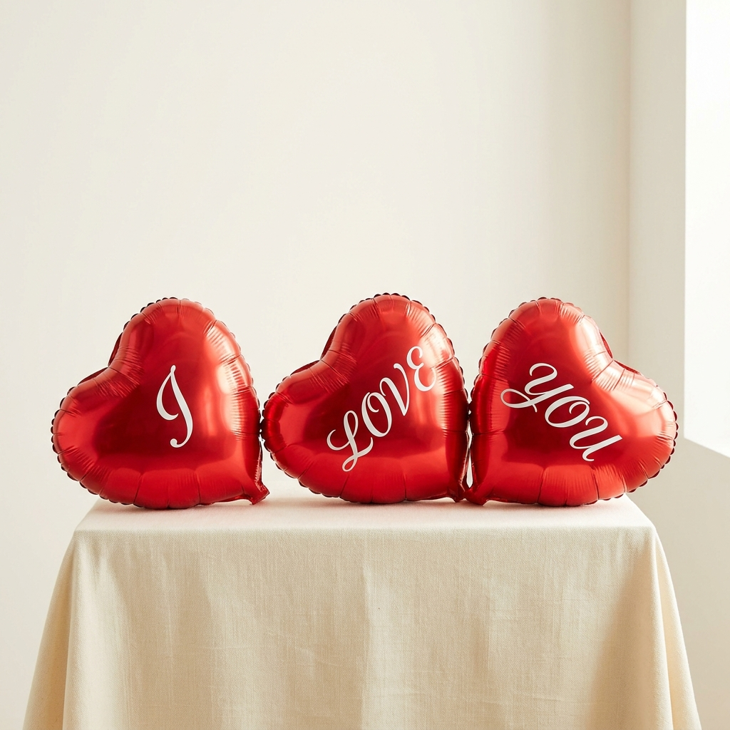 I Love You foil balloons