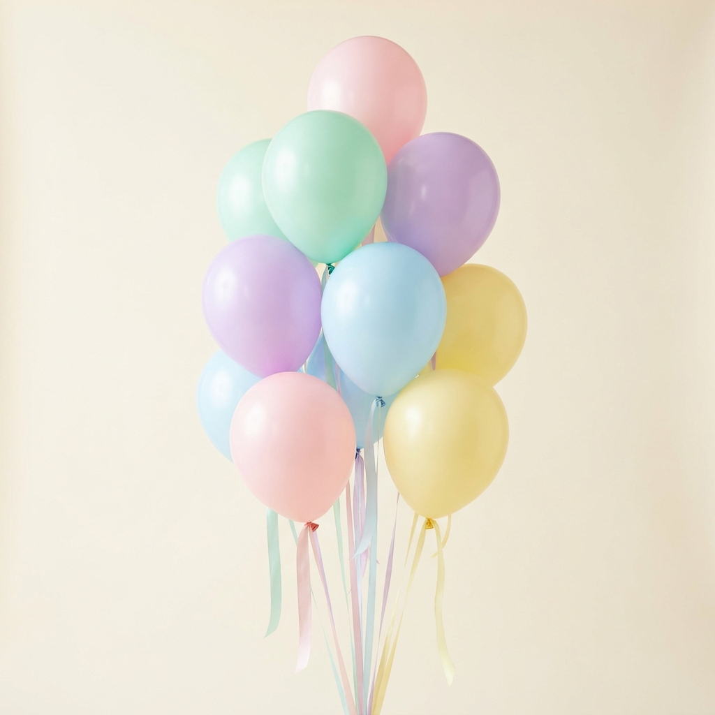 Mixed colour balloons