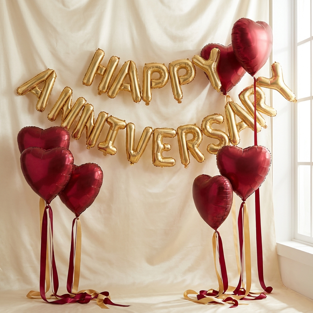 Happy Anniversary balloons