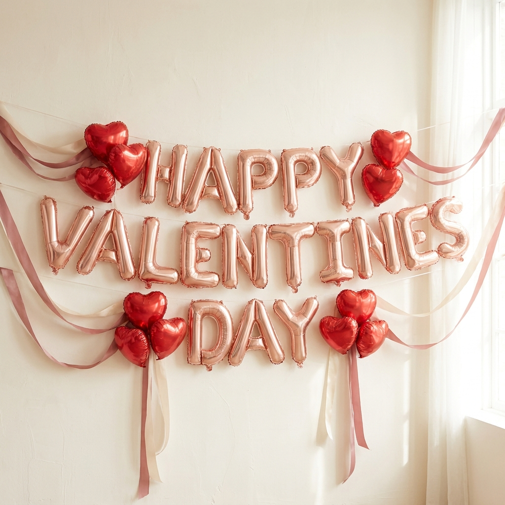 Happy Valentines Day balloons