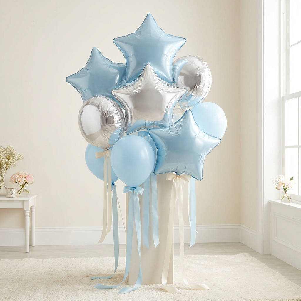 Baby boy foil balloons