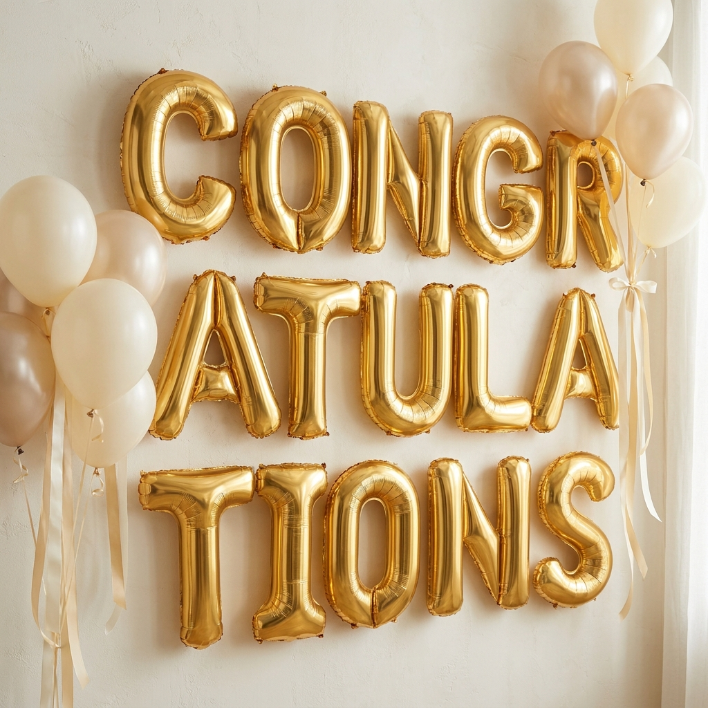 Congratulations balloons