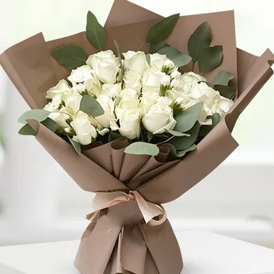 Order 20 White Roses Bouquet of 20 White Roses