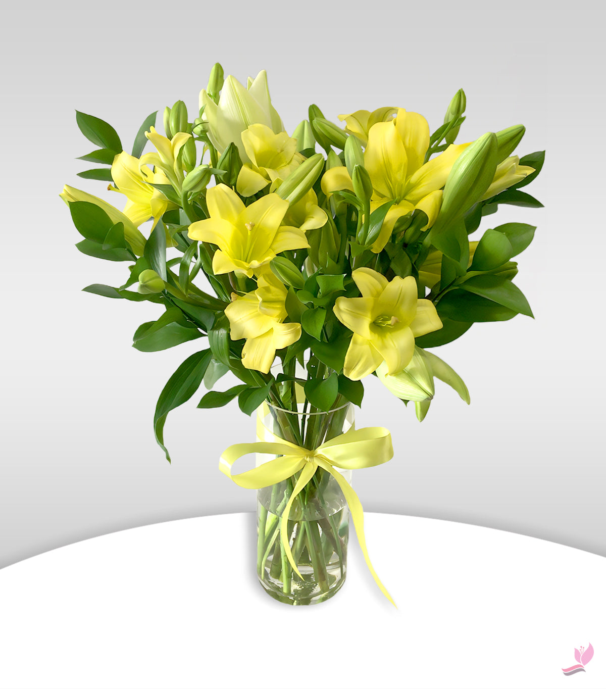 Anniversary Flowers - Yellow Lilies - Fresh Flowers - Vibrant Blooms - Arabianblossom