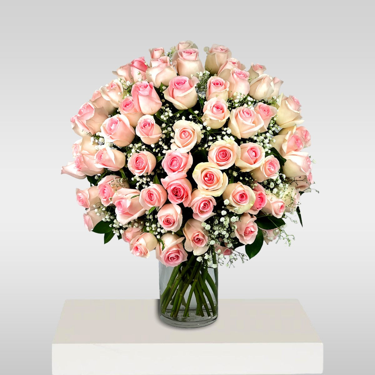 50 Roses Pink Premium 50 Pink Roses Arrangement