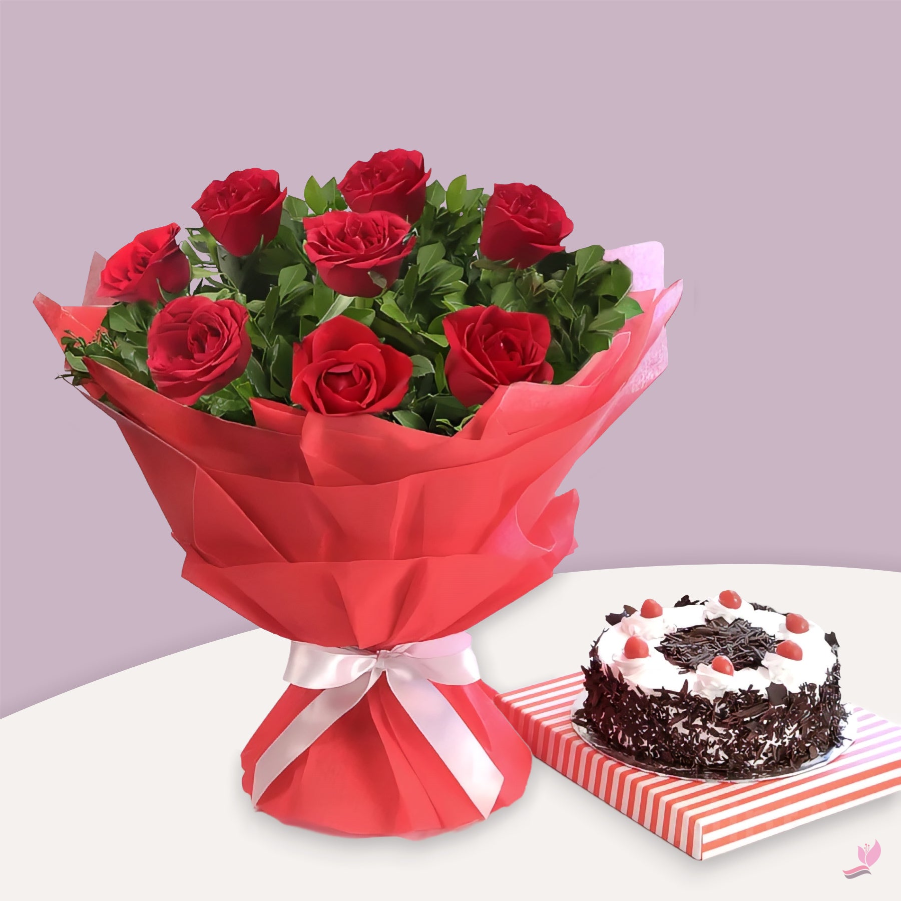 Red Roses Cake Combo - Arabianblossom - Delicious & Stunning Gift