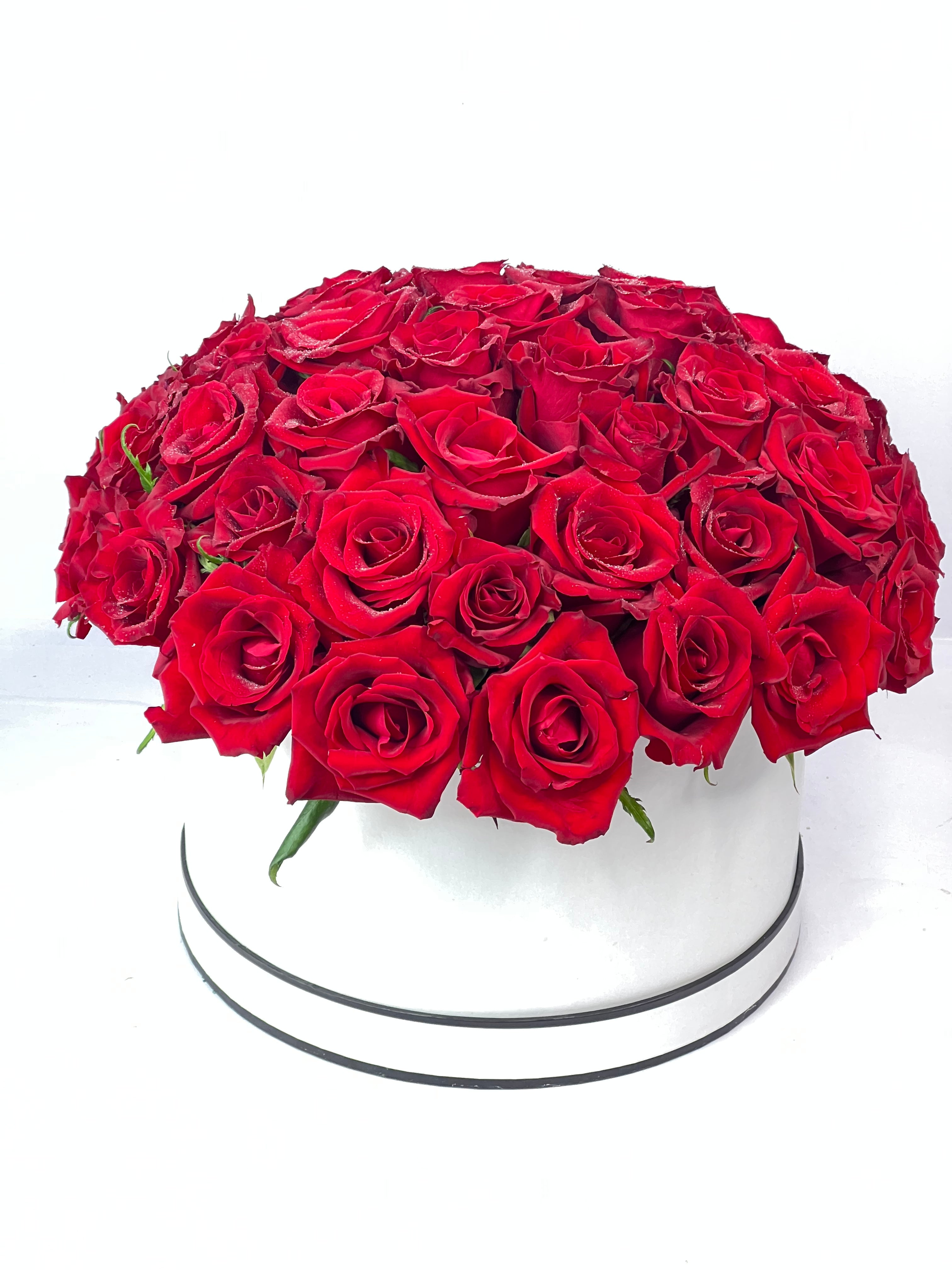 Baby Red Roses Red Roses Bouquet | Box Of Red Love | Flower Arrangements | 45 Stems O