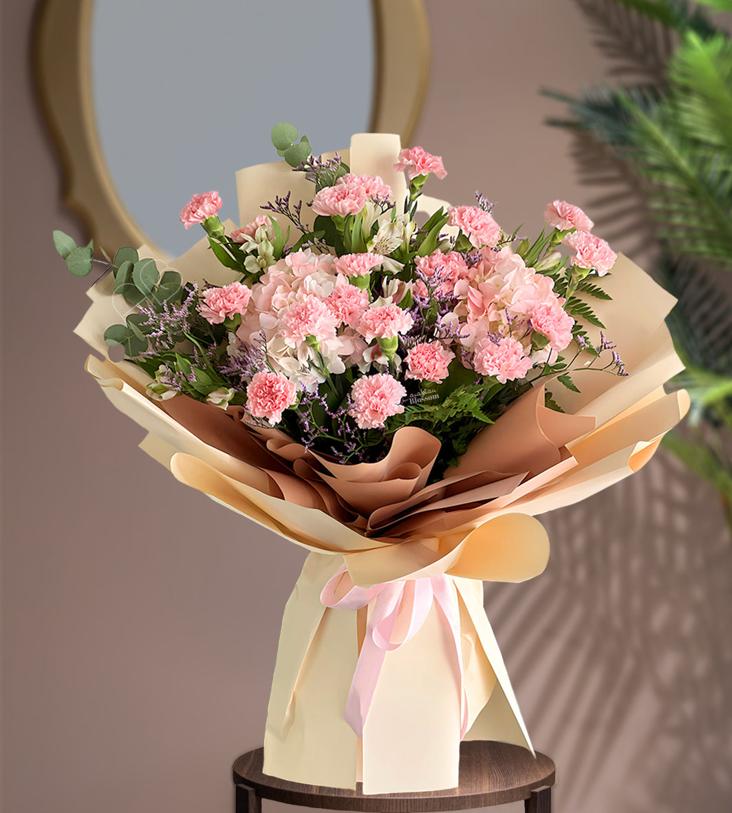 Happy Birthday Flowers - Arabian Elegant Pink - Fresh Cut Flowers - Mixed Bouquets
